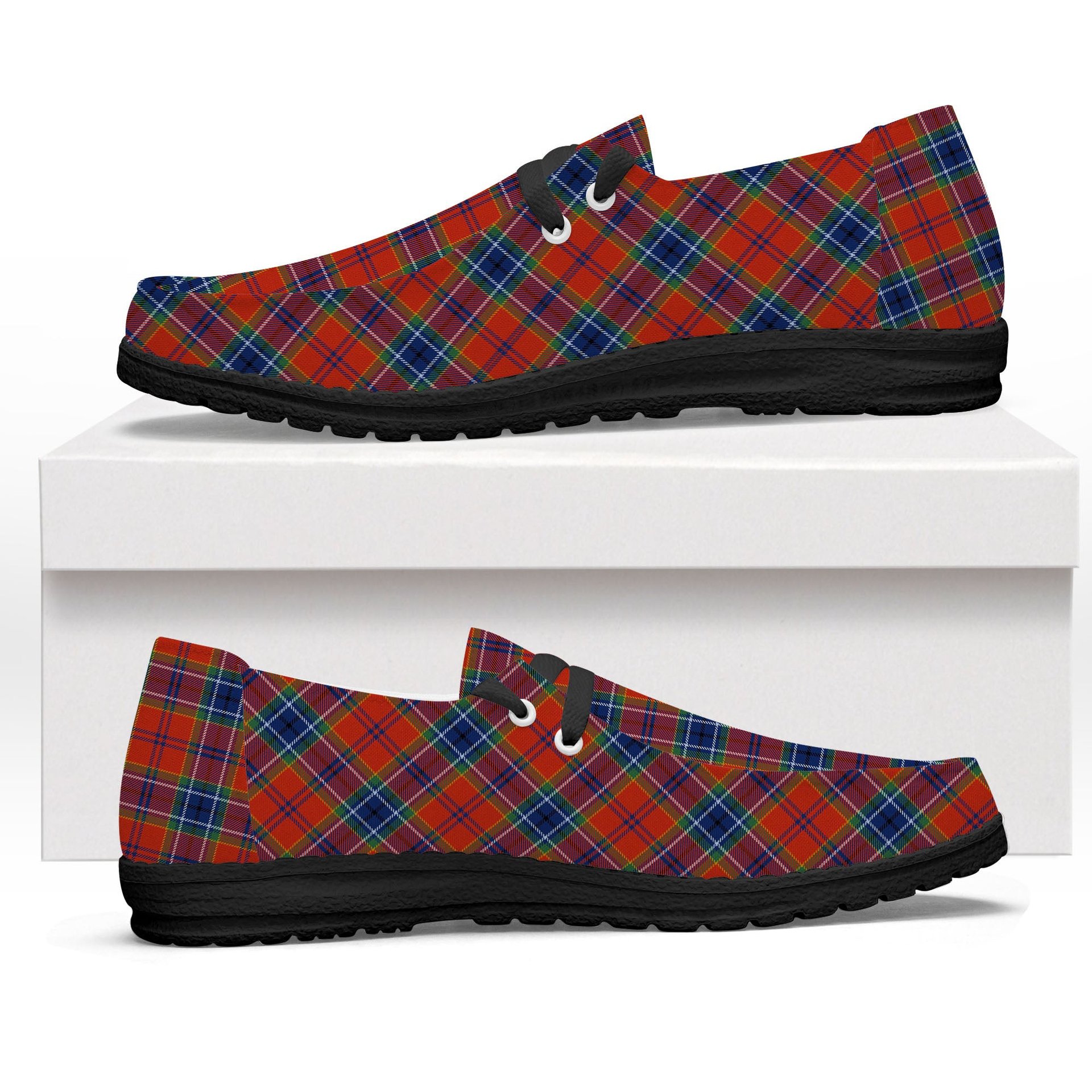 ScotsTee Shop Scottish MacCreary Modern Tartan Plaid Canvas Loafer Shoes