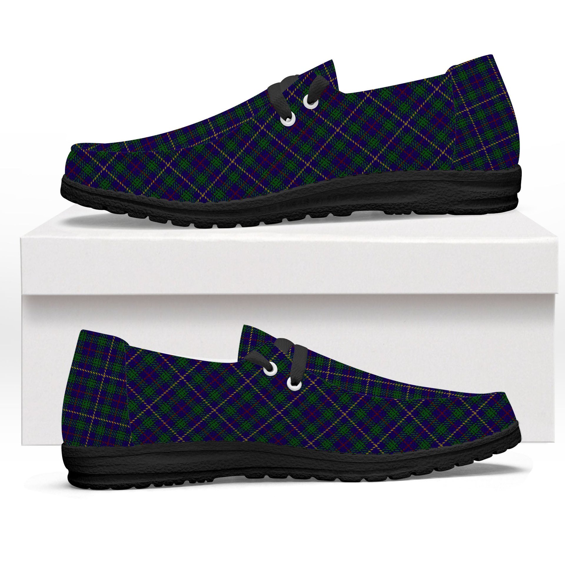 ScotsTee Shop Scottish MacCainsh Tartan Plaid Canvas Loafer Shoes