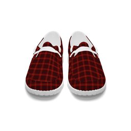 ScotsTee Shop Scottish MacDonald of Ardnamurchan Tartan Plaid Canvas Loafer Shoes