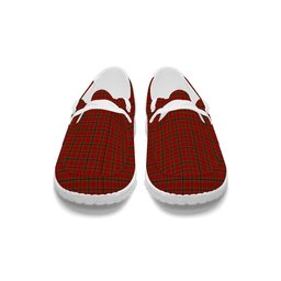 ScotsTee Shop Scottish MacDonald of Belfinlay Tartan Plaid Canvas Loafer Shoes