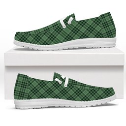 ScotsTee Shop Scottish MacDonald Lord of the Isles Hunting SC Tartan Plaid Canvas Loafer Shoes