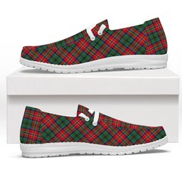ScotsTee Shop Scottish MacCulloch Modern Tartan Plaid Canvas Loafer Shoes