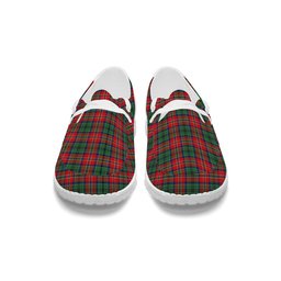 ScotsTee Shop Scottish MacCulloch Modern Tartan Plaid Canvas Loafer Shoes