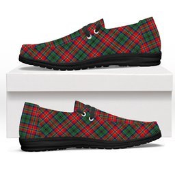 ScotsTee Shop Scottish MacCulloch Modern Tartan Plaid Canvas Loafer Shoes