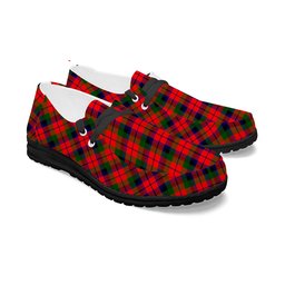 ScotsTee Shop Scottish MacCracken Modern Tartan Plaid Canvas Loafer Shoes
