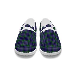 ScotsTee Shop Scottish MacDonald Lord of the Isles Hunting 2 Tartan Plaid Canvas Loafer Shoes