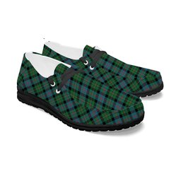 ScotsTee Shop Scottish MacCallum Ancient Tartan Plaid Canvas Loafer Shoes