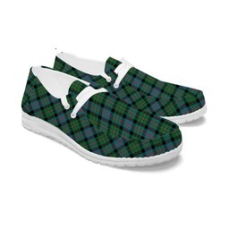 ScotsTee Shop Scottish MacCallum Ancient Tartan Plaid Canvas Loafer Shoes