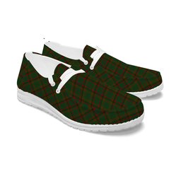 ScotsTee Shop Scottish MacCracken Hunting Tartan Plaid Canvas Loafer Shoes