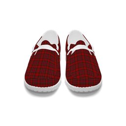 ScotsTee Shop Scottish MacCoul Tartan Plaid Canvas Loafer Shoes