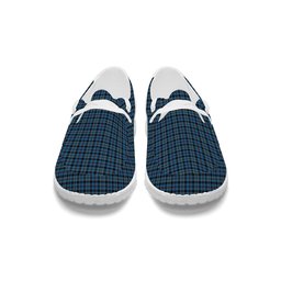 ScotsTee Shop Scottish MacCorquodale Tartan Plaid Canvas Loafer Shoes