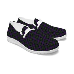ScotsTee Shop Scottish MacCallum of Berwick Tartan Plaid Canvas Loafer Shoes