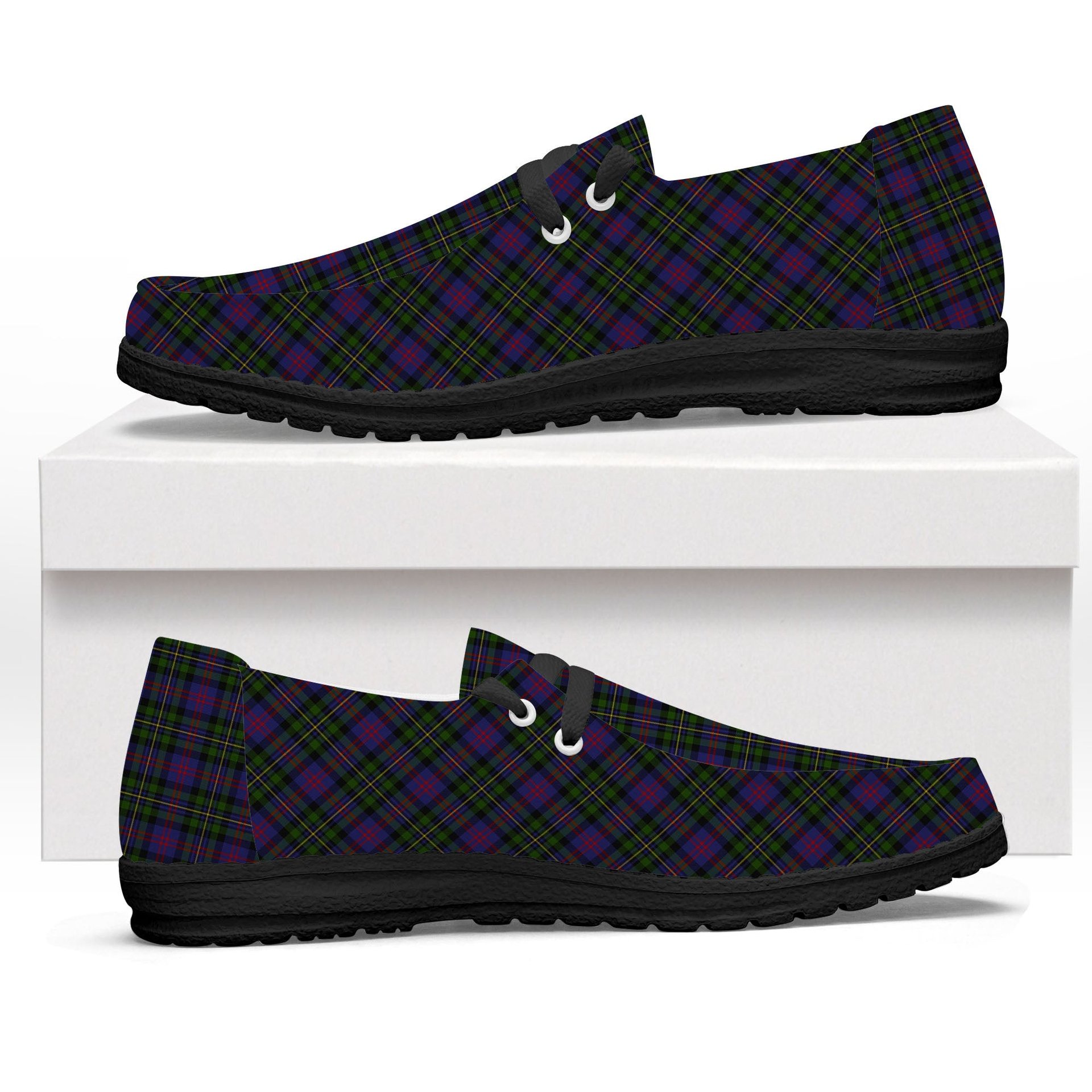 ScotsTee Shop Scottish MacCallum of Berwick Tartan Plaid Canvas Loafer Shoes