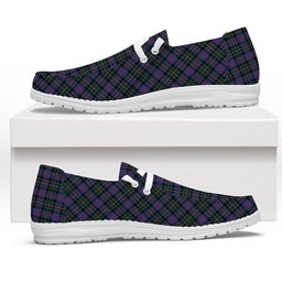 ScotsTee Shop Scottish MacCallum of Berwick Modern Tartan Plaid Canvas Loafer Shoes