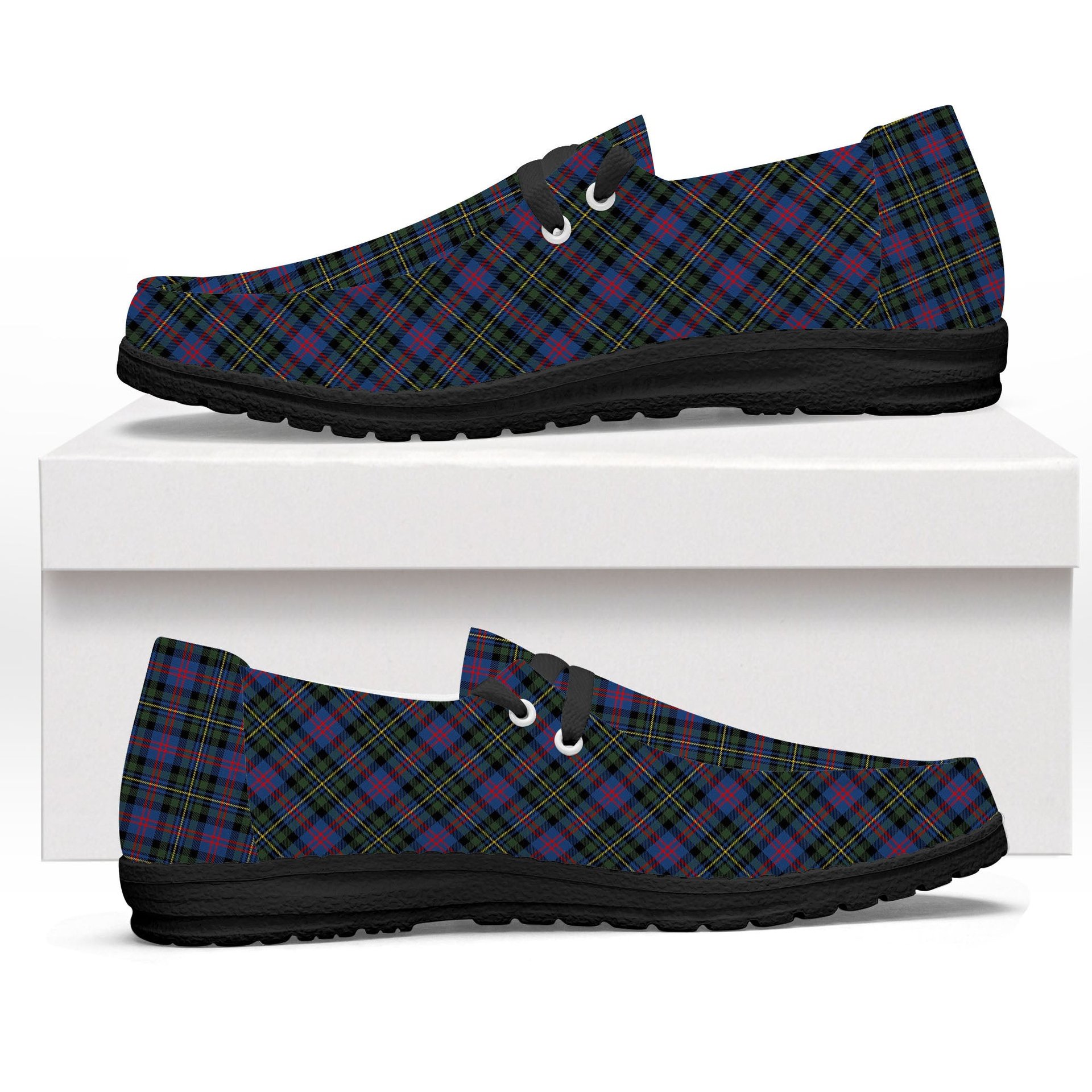 ScotsTee Shop Scottish MacCallum of Berwick Modern Tartan Plaid Canvas Loafer Shoes
