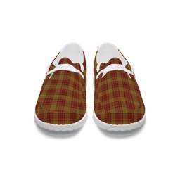 ScotsTee Shop Scottish MacBrair Hunting Tartan Plaid Canvas Loafer Shoes