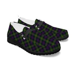 ScotsTee Shop Scottish MacDonell of Glengarry 3 Tartan Plaid Canvas Loafer Shoes