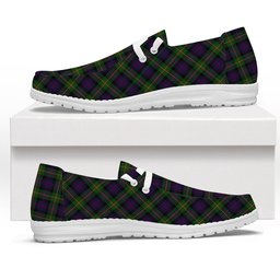 ScotsTee Shop Scottish MacDonell of Glengarry 3 Tartan Plaid Canvas Loafer Shoes