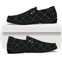 ScotsTee Shop Scottish MacDonell of Glengarry 3 Tartan Plaid Canvas Loafer Shoes