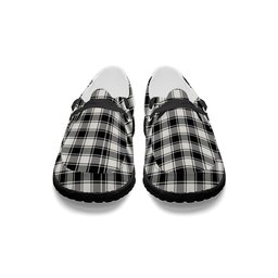ScotsTee Shop Scottish MacFie Black & White Modern Tartan Plaid Canvas Loafer Shoes