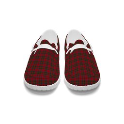 ScotsTee Shop Scottish MacElvain or MacIlvain Tartan Plaid Canvas Loafer Shoes