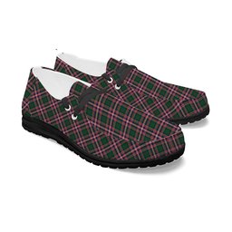 ScotsTee Shop Scottish MacFarlane Hunting Modern Tartan Plaid Canvas Loafer Shoes