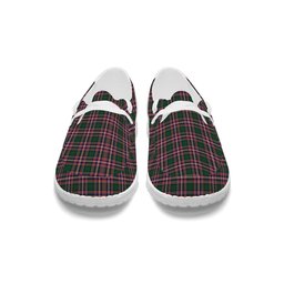 ScotsTee Shop Scottish MacFarlane Hunting Modern Tartan Plaid Canvas Loafer Shoes