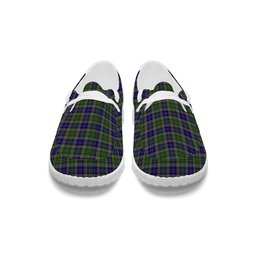 ScotsTee Shop Scottish MacGiboney or MacGibboney Tartan Plaid Canvas Loafer Shoes