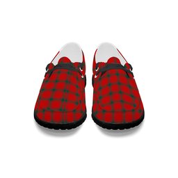 ScotsTee Shop Scottish MacDonald of Sleat Modern Tartan Plaid Canvas Loafer Shoes