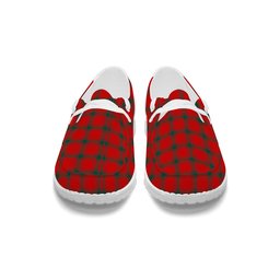 ScotsTee Shop Scottish MacDonald of Sleat Modern Tartan Plaid Canvas Loafer Shoes