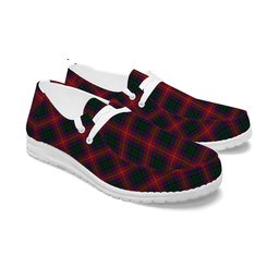 ScotsTee Shop Scottish MacInroy Rattray Tartan Plaid Canvas Loafer Shoes