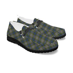 ScotsTee Shop Scottish MacDonell of Glengarry Dress Ancient Tartan Plaid Canvas Loafer Shoes