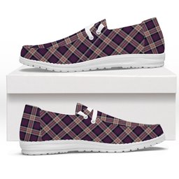 ScotsTee Shop Scottish MacDonald Pattern of Plaids Tartan Plaid Canvas Loafer Shoes