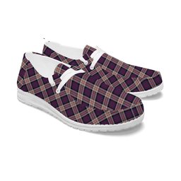 ScotsTee Shop Scottish MacDonald Pattern of Plaids Tartan Plaid Canvas Loafer Shoes