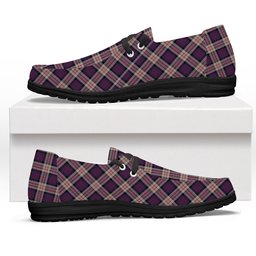 ScotsTee Shop Scottish MacDonald Pattern of Plaids Tartan Plaid Canvas Loafer Shoes