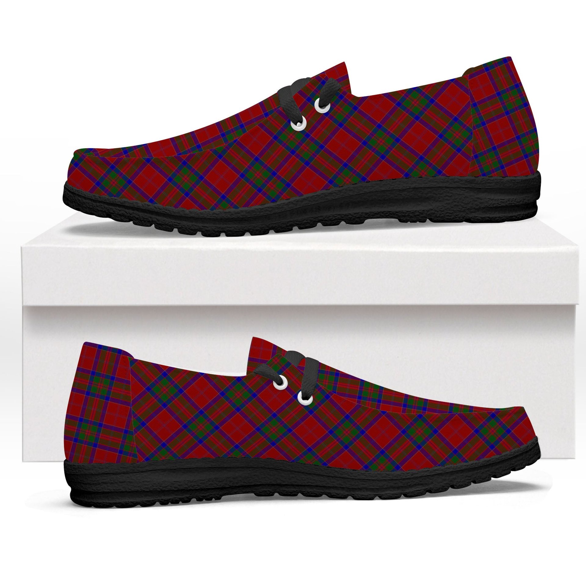 ScotsTee Shop Scottish MacGillivray Tartan Plaid Canvas Loafer Shoes