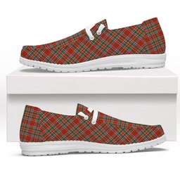 ScotsTee Shop Scottish MacDonald of Lochmaddy Ancient Tartan Plaid Canvas Loafer Shoes