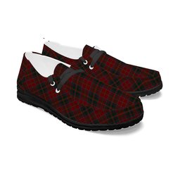 ScotsTee Shop Scottish MacDonald of Glencoe Tartan Plaid Canvas Loafer Shoes