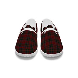 ScotsTee Shop Scottish MacDonald of Glencoe Tartan Plaid Canvas Loafer Shoes