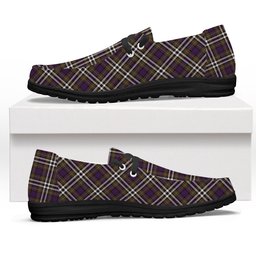 ScotsTee Shop Scottish MacDonell of Glengarry Dress Modern Tartan Plaid Canvas Loafer Shoes
