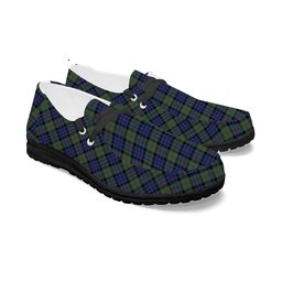 ScotsTee Shop Scottish MacFadzean or MacPhedran Tartan Plaid Canvas Loafer Shoes
