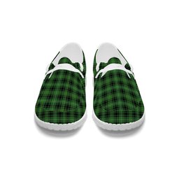 ScotsTee Shop Scottish MacIvor Hunting Ancient Tartan Plaid Canvas Loafer Shoes