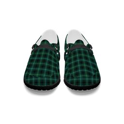 ScotsTee Shop Scottish MacIvor Hunting Modern Tartan Plaid Canvas Loafer Shoes