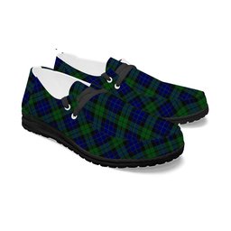 ScotsTee Shop Scottish MacKay 1819 Tartan Plaid Canvas Loafer Shoes