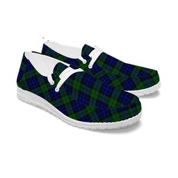 ScotsTee Shop Scottish MacKay 1819 Tartan Plaid Canvas Loafer Shoes