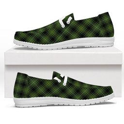 ScotsTee Shop Scottish MacIvor Hunting Tartan Plaid Canvas Loafer Shoes