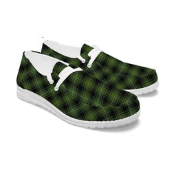 ScotsTee Shop Scottish MacIvor Hunting Tartan Plaid Canvas Loafer Shoes
