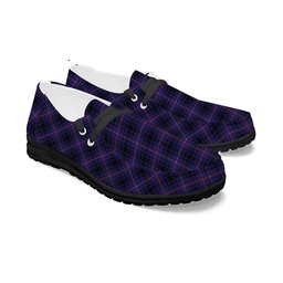 ScotsTee Shop Scottish MacIver of Strome Tartan Plaid Canvas Loafer Shoes