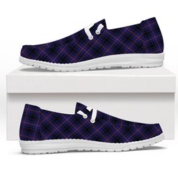 ScotsTee Shop Scottish MacIver of Strome Tartan Plaid Canvas Loafer Shoes