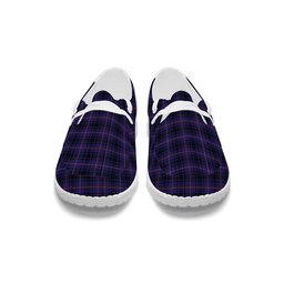 ScotsTee Shop Scottish MacIver of Strome Tartan Plaid Canvas Loafer Shoes